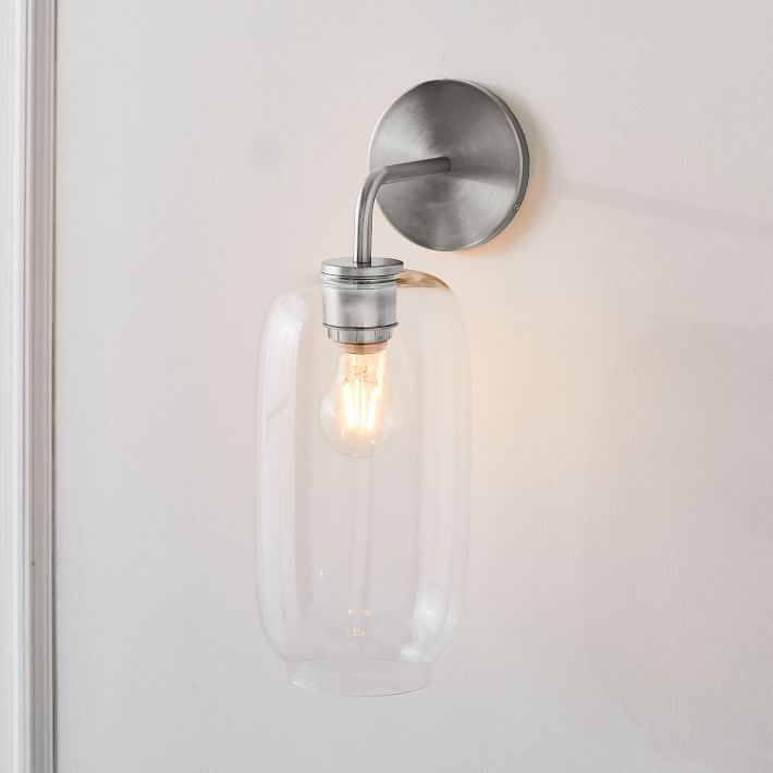 Lumivelle Pebble Sconce - Stylish Wall Light - Glass & Metal, Energy Efficient