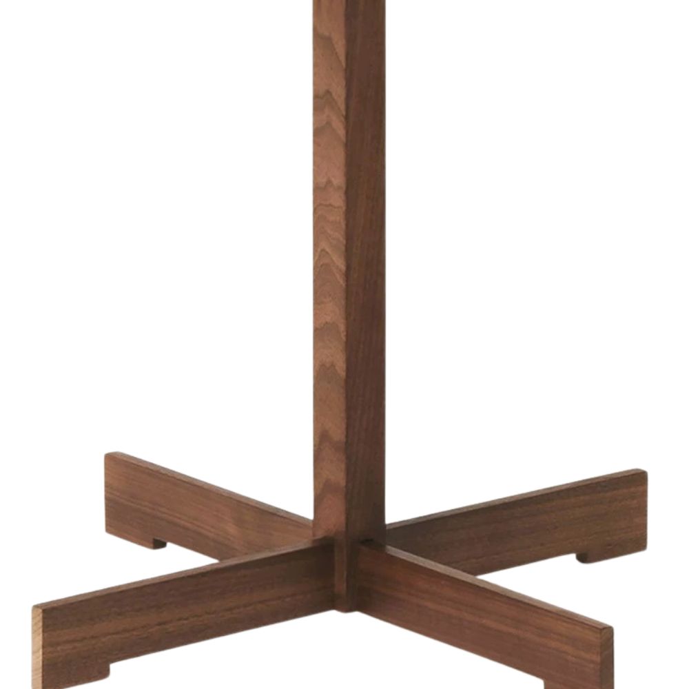 Natural Wood Floor Lamp - Fabric Shade Standing Light for Living Room