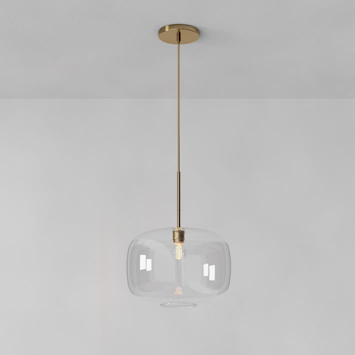 Lumivelle Pebble Pendant Light - Adjustable Glass Shade - Modern Lighting