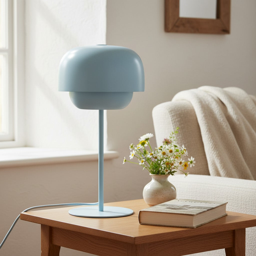 Clinco Contemporary Metal Table Lamp- Retro-Inspired Dome Design
