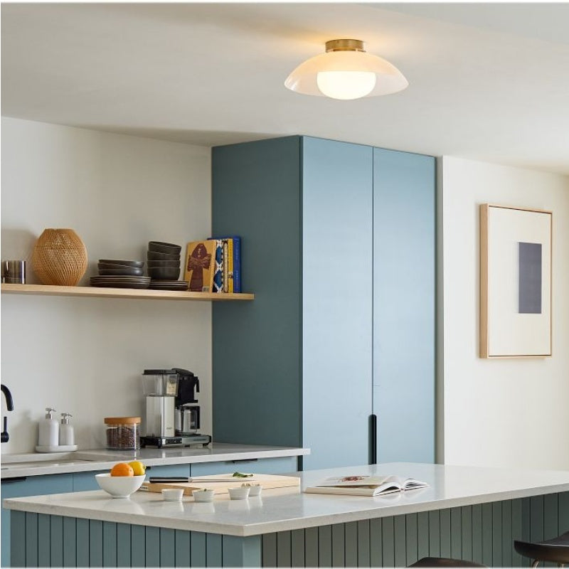 Elorina Flush Mount Glass/Metal Ceiling Light - A Stylish Fixture for Modern Spaces