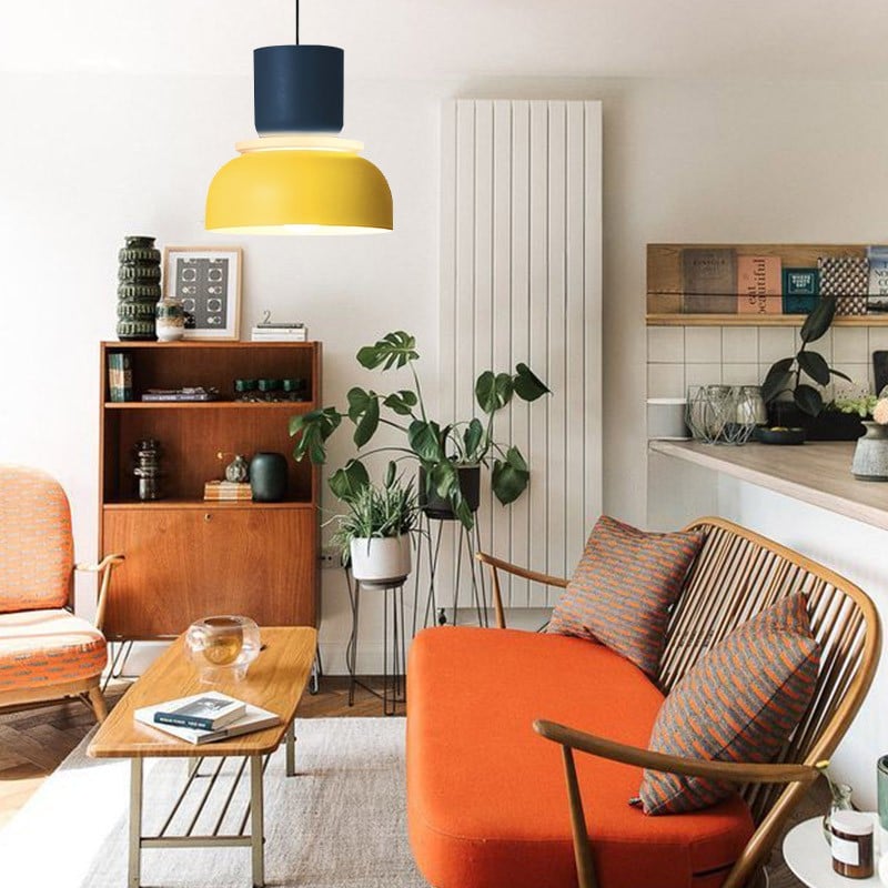 Macri Acrylic Colorful Bowl Shade Pendant Light For Kitchen