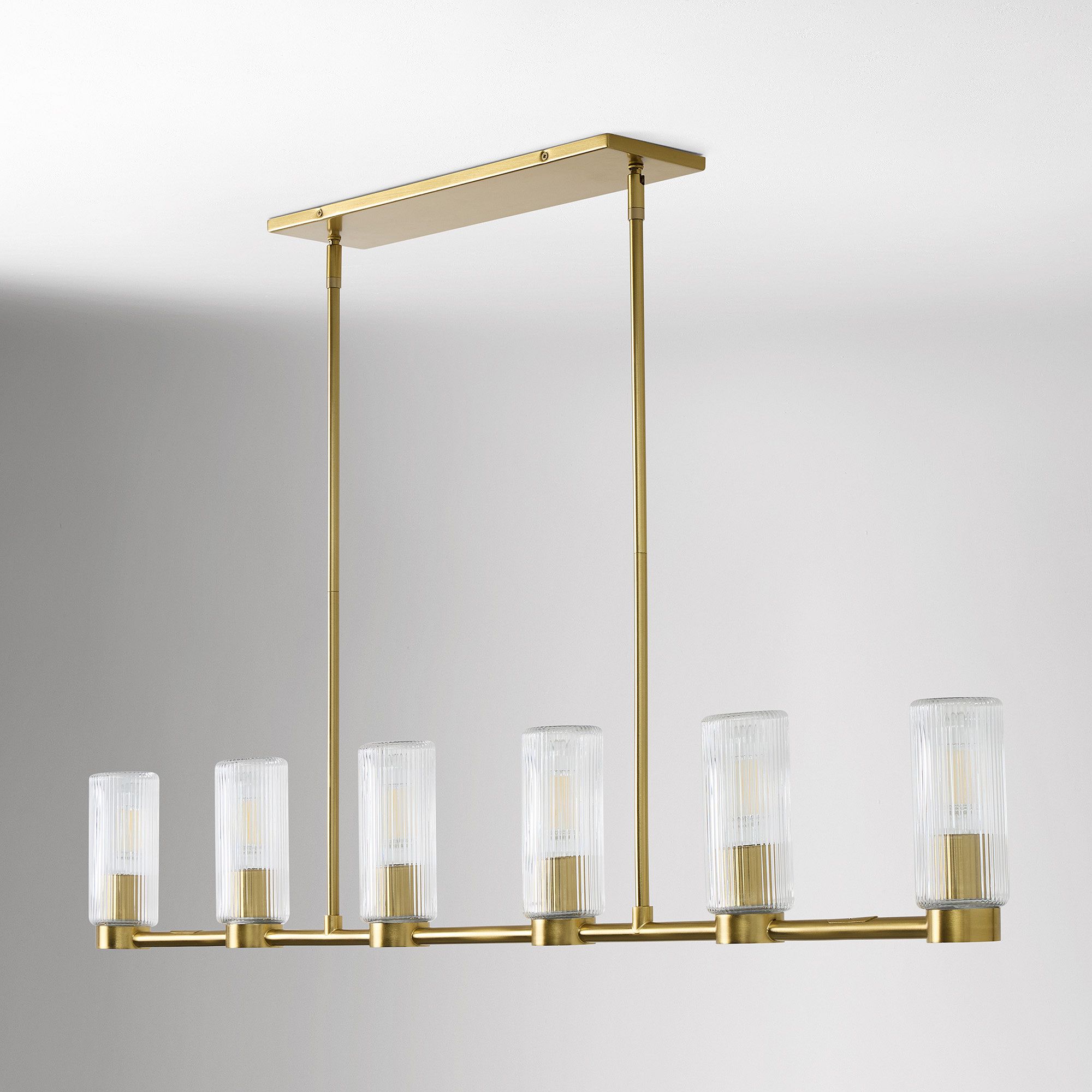 Rivora Fluted Glass Chandelier – Elegant Ribbed Lasting Design