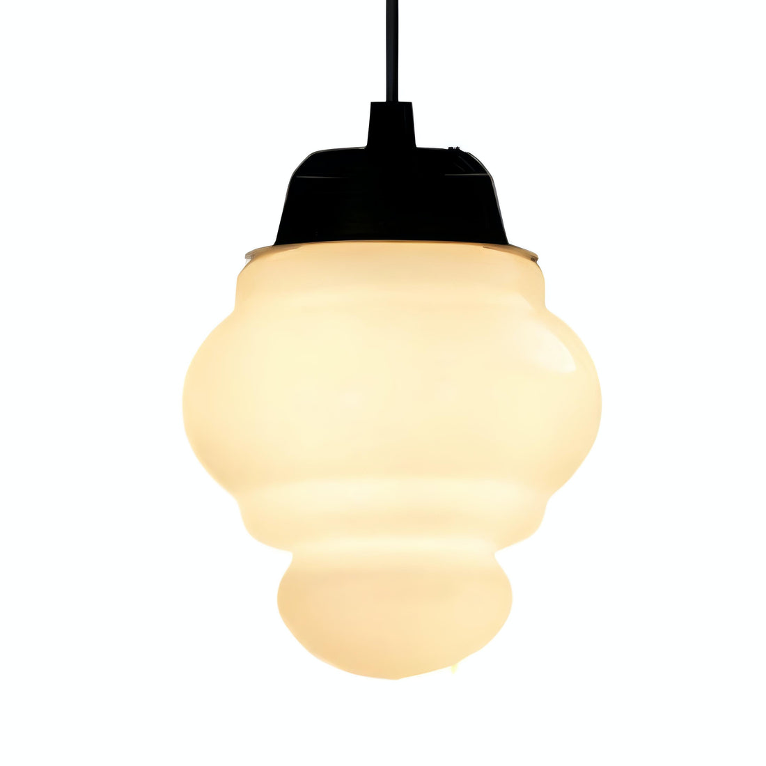 White Milk Glass Pendant Light - Vintage Elegance