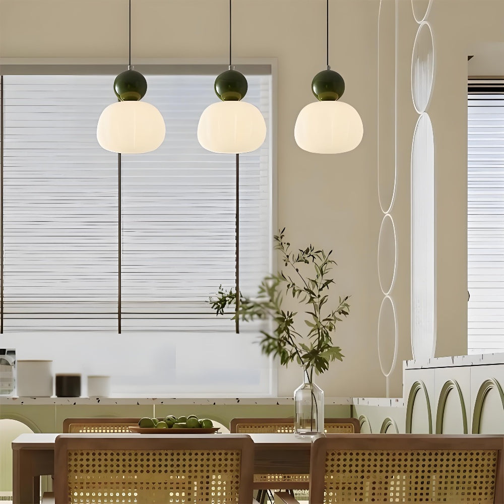 Suspension en forme de bonbon – Suspension Art déco moderne couleur crème