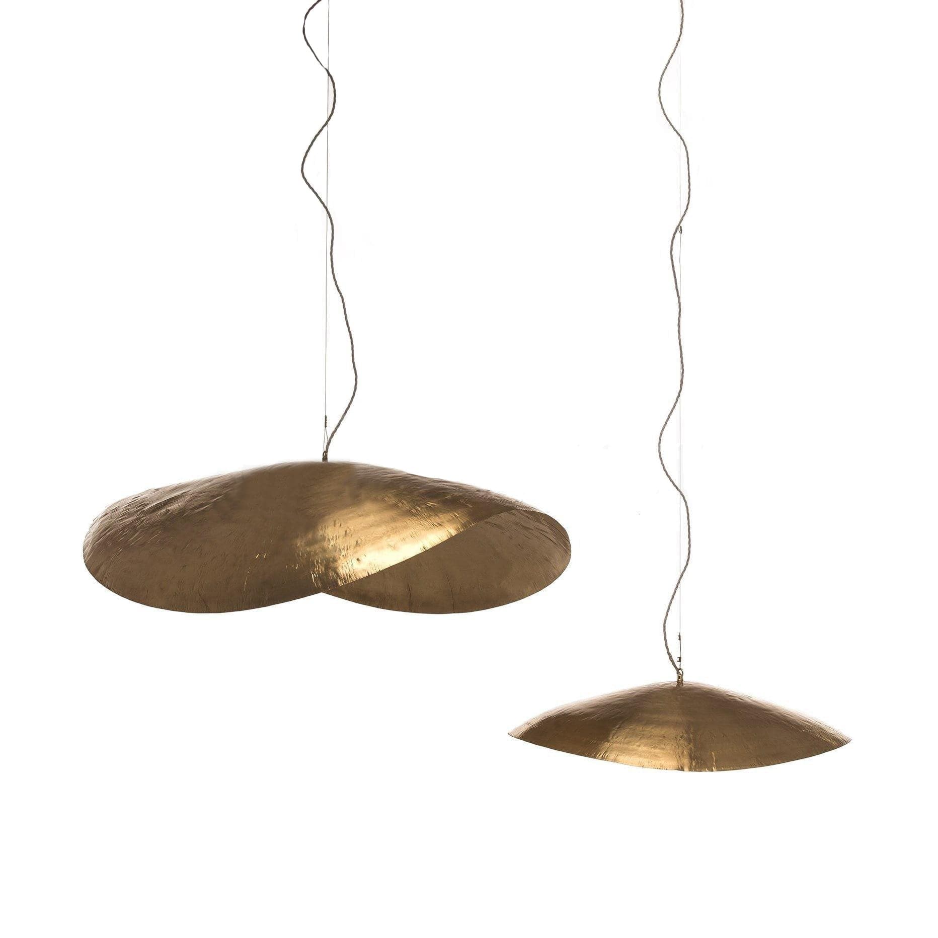 Hammered Brass Suspension Light