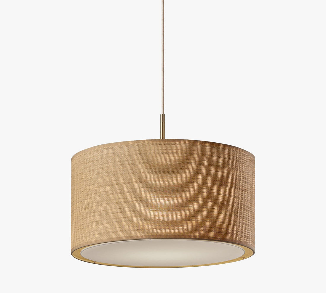Suspension tambour en tissu Dumora - Suspension design en lin