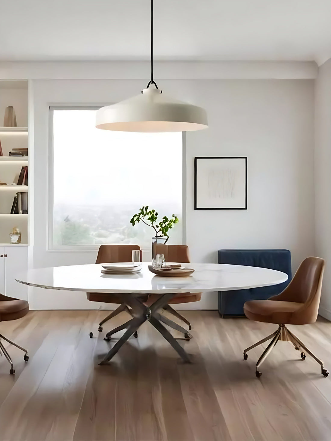 Suspension minimaliste en métal Morandi : un charme doux et subtil