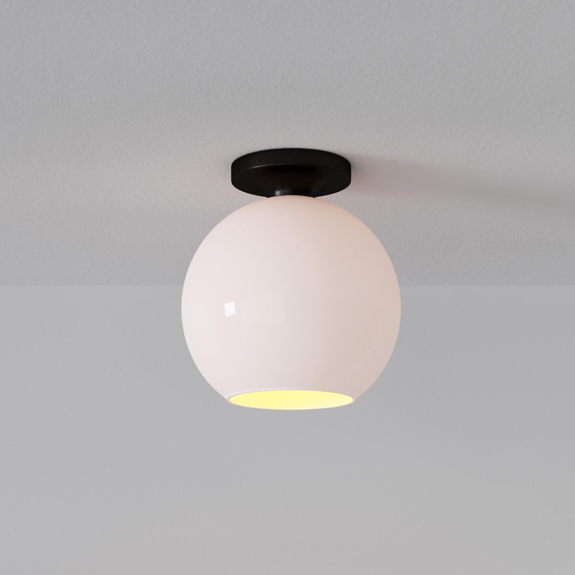 Selvion Modern Globe Ceiling Light - Damp-Rated Bathroom Lighting - Luxe Glass Shade