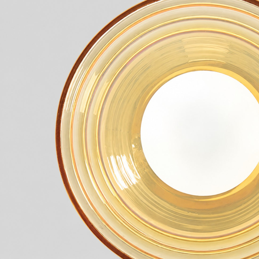 Light Yellow Glass Pendant Light With Chrome Canopy