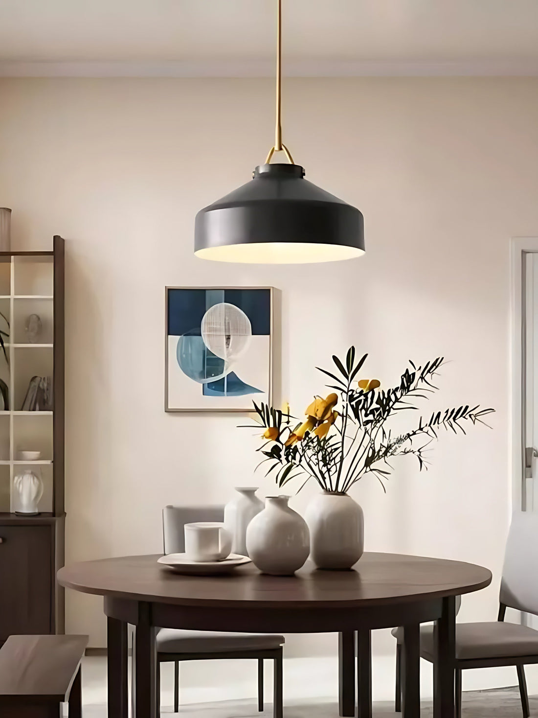 Suspension minimaliste en métal Morandi : un charme doux et subtil