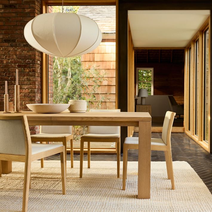 Alvian Linen Pendant Light - Adjustable Ball Dining Table Lighting