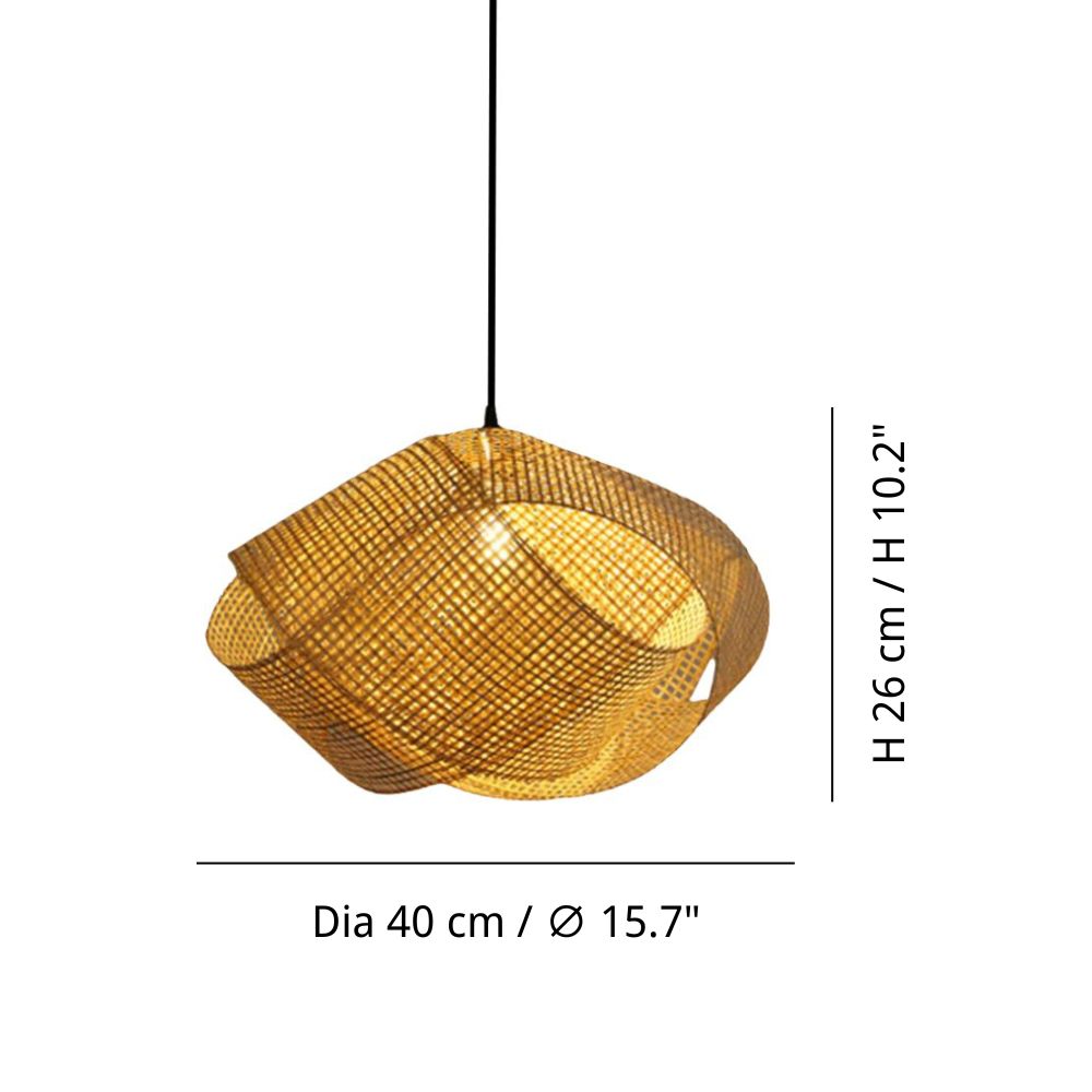 Weave Bamboo Pendant Lamp - Boho Shade for Outdoor & Indoor Lighting