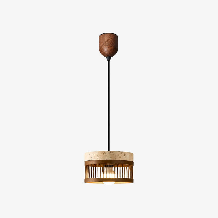 Vintage Travertine Metal Pendant Lamp for Dining Room