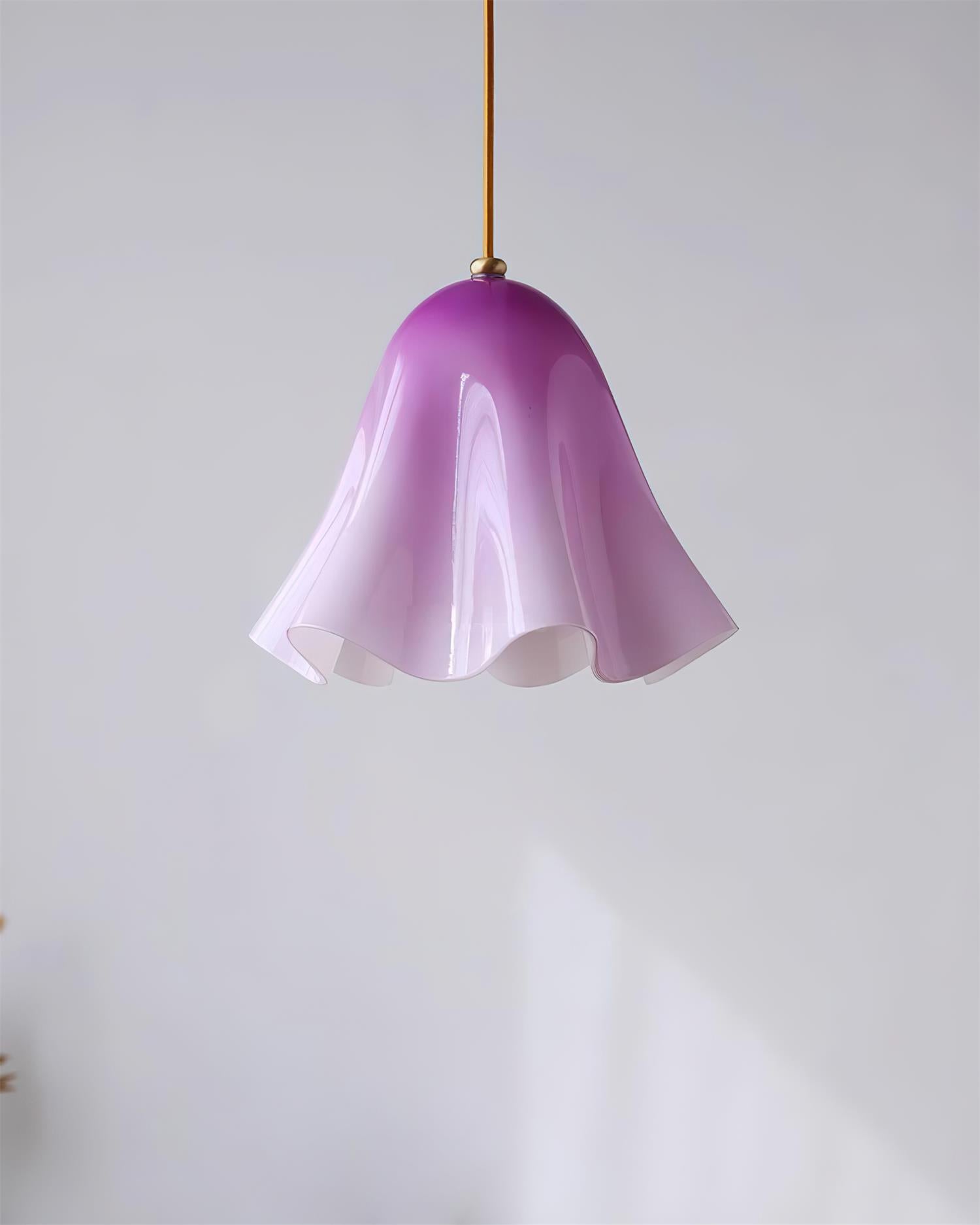 Bellina Artistic Glass Pendant Light - Modern Bloom Inspired Hanging Ceiling Lamp