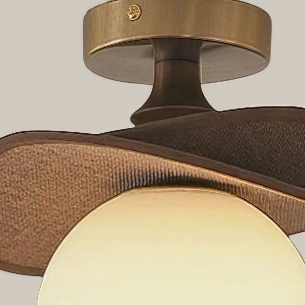 Raffia Petal Ceiling Light - Vintage Tiered Rattan Globe Lamp for Aisle