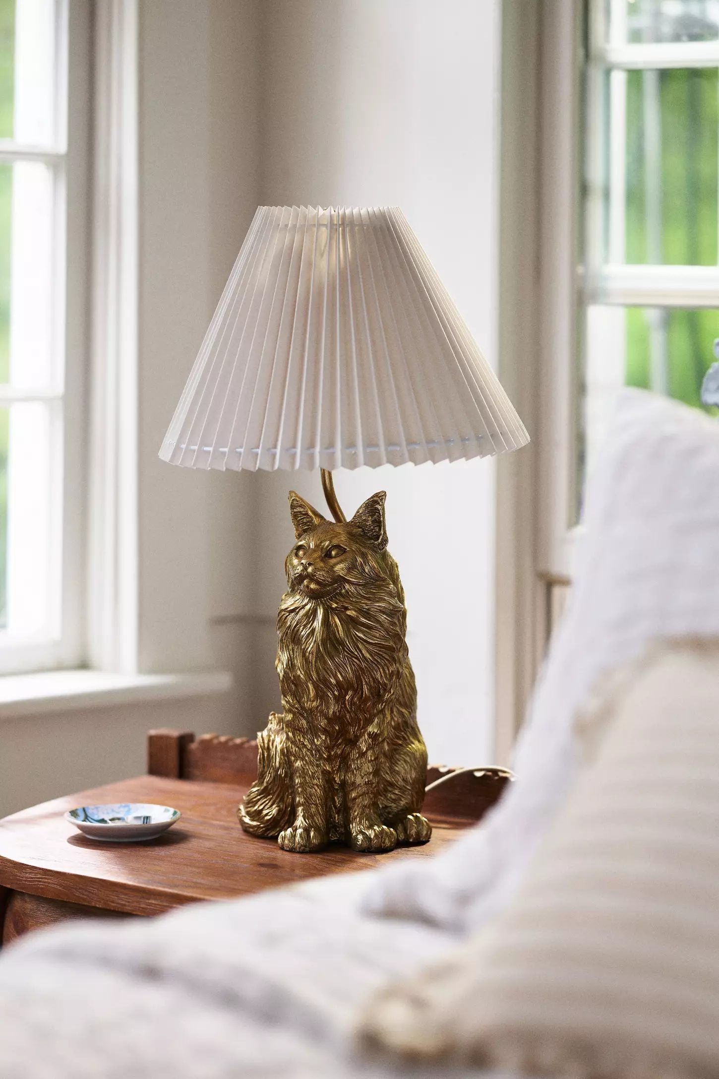 Pawdia Fabric Decorative Table Lamp - Animal Sculpture Bedside Lamp