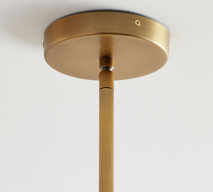 Suspension lanterne Rowan en bronze et laiton - Plafonnier suspendu en acier