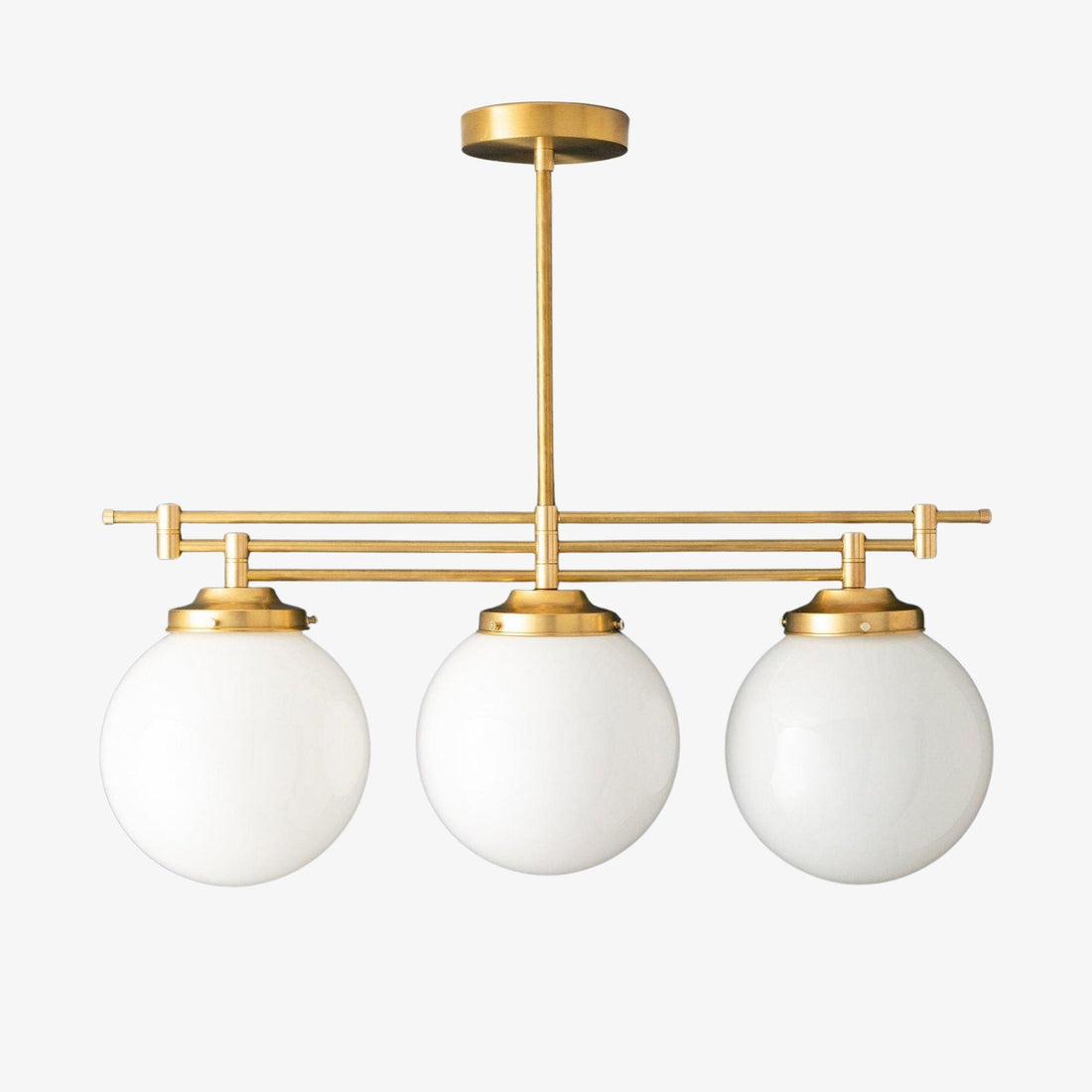 Glorica Glass Frosted Globe Pendant Light - Art Deco Hanging Light for Home