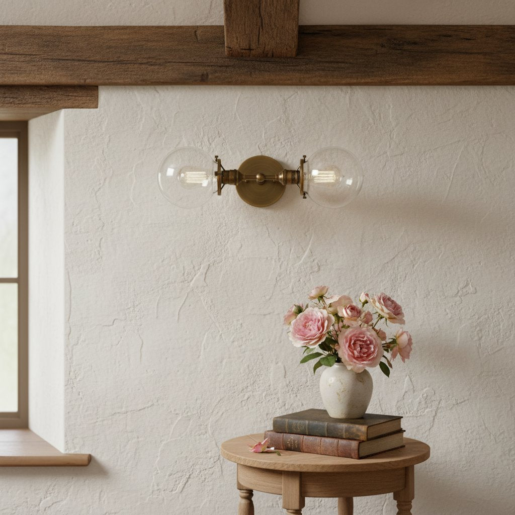 Lumio Globe Industrial Vanity Lighting- Modern Double Globe Wall Light