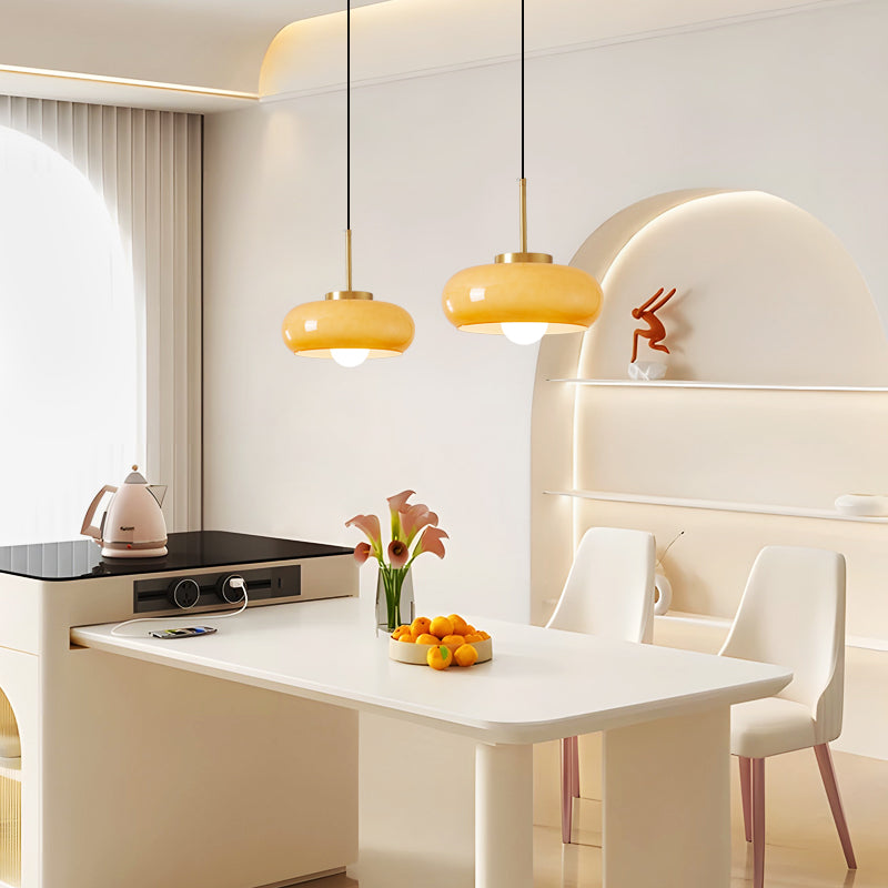 Glass Pot Pendant Light – Vintage Bauhaus Style for Dining Room