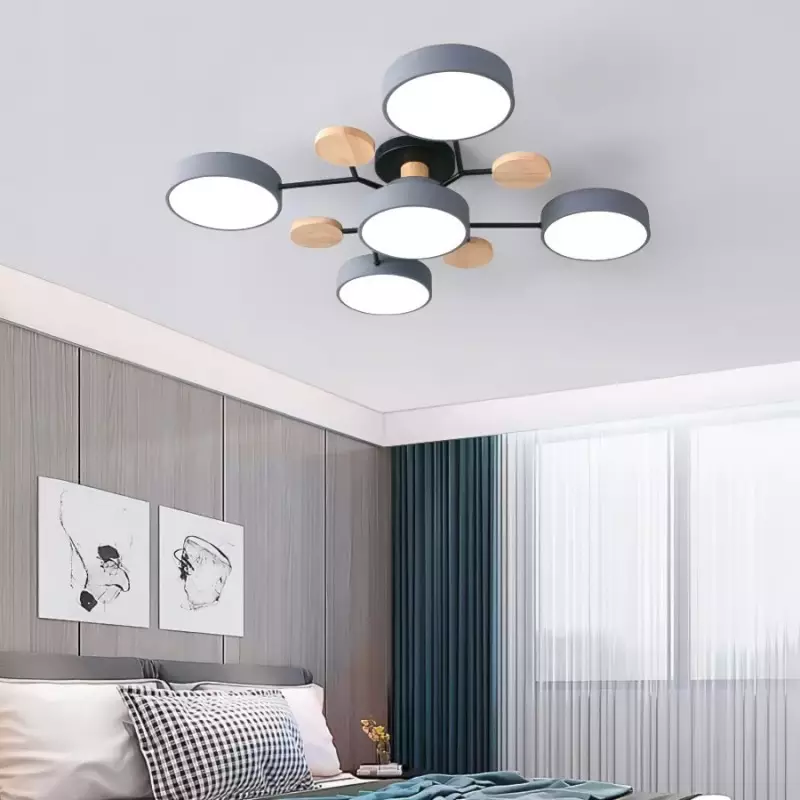 Branch Multi Heads Ceiling Lamp – Nordic Style Disc Lamp