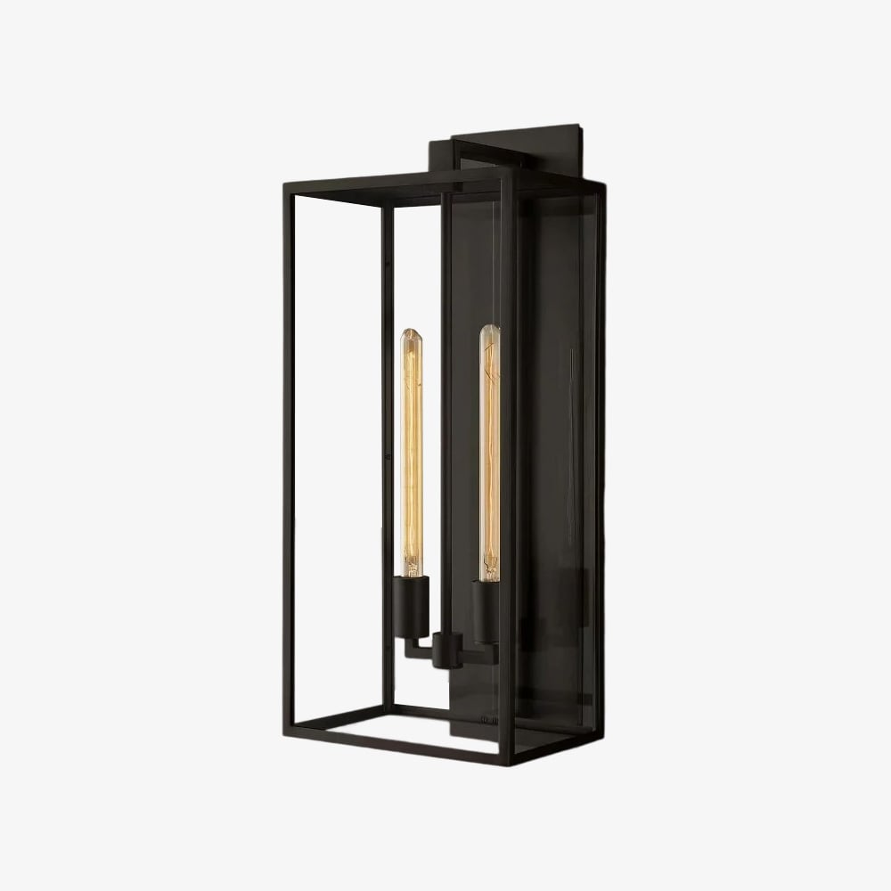 Classic Beckman Vintage Wall Sconce - Steel & Glass Linear Design