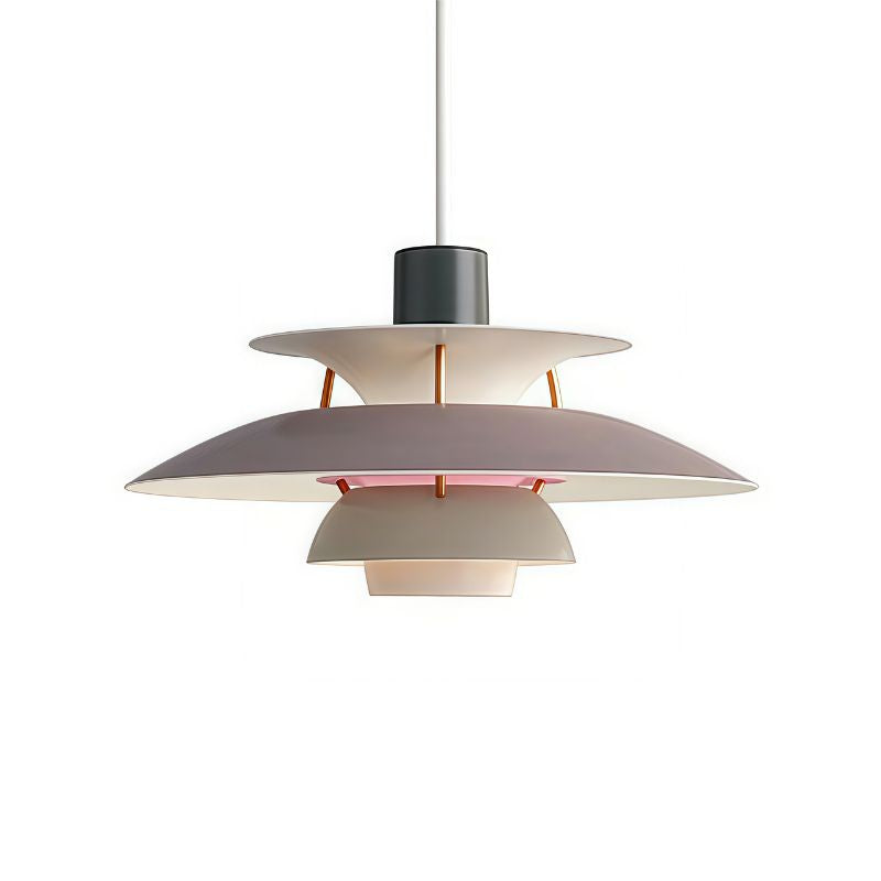 Suspension multicouche danoise - Lampe de salle à manger scandinave en métal