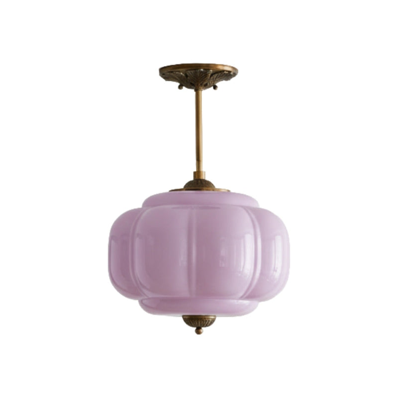 Eloise Vintage Pendant Light - Glass Semi-Flush Mount for Kitchen