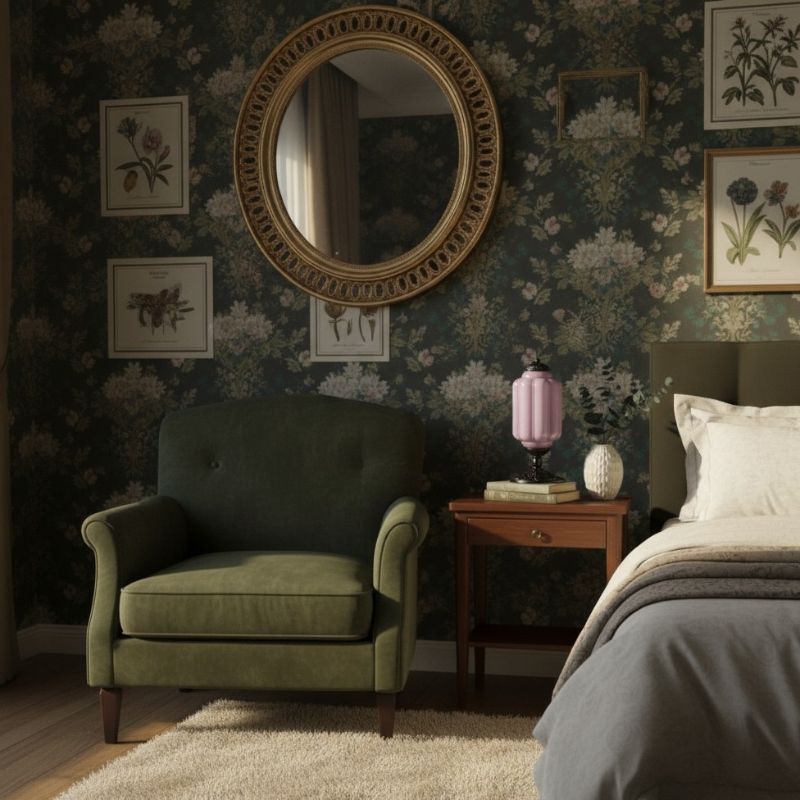 Lampe de table vintage Eloise en verre laiteux – Lampe de bureau LED en métal pour chambre