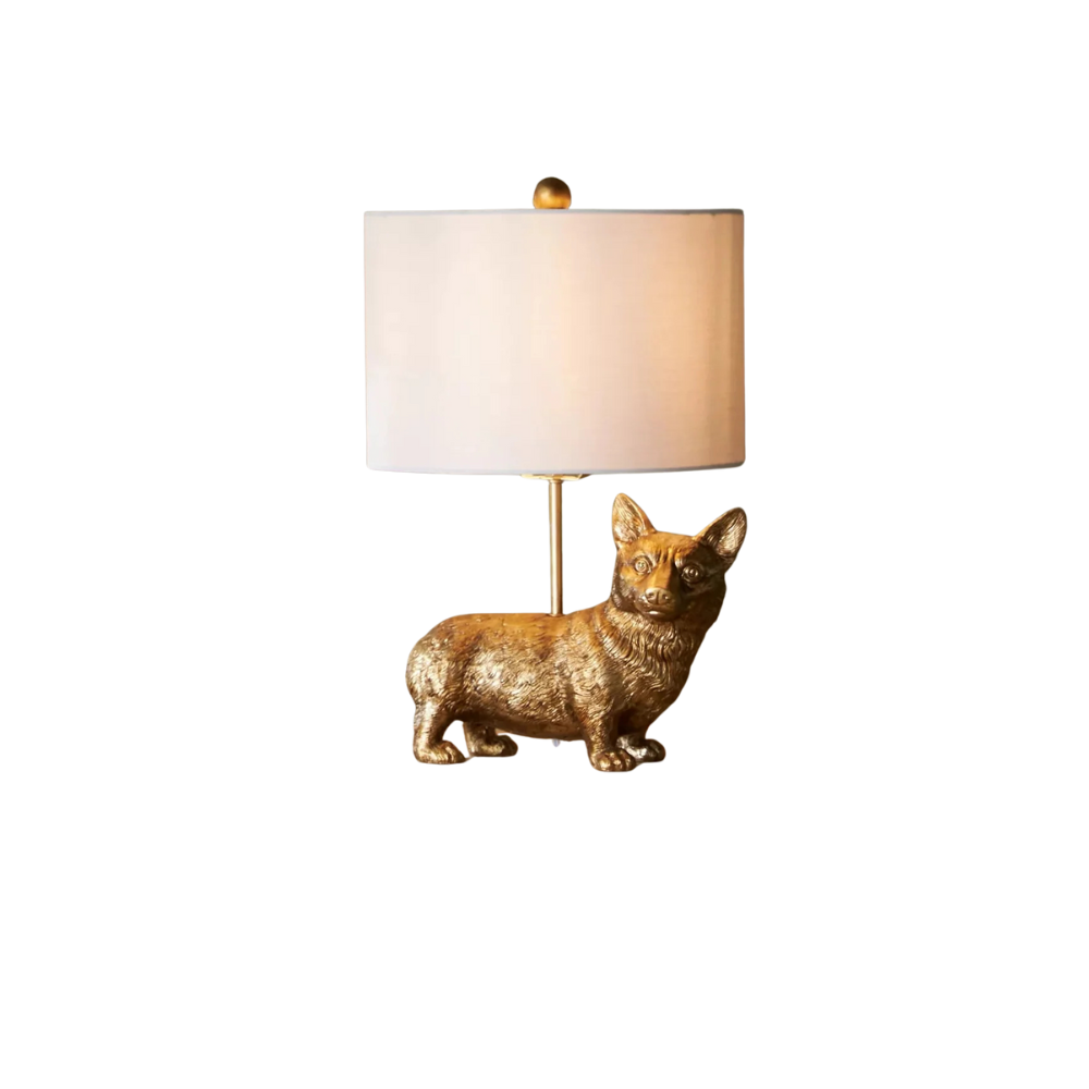 Pawdia Fabric Decorative Table Lamp - Animal Sculpture Bedside Lamp