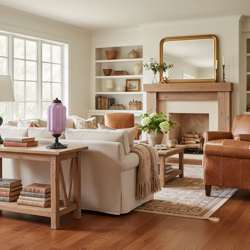 Retro Eloise Milk Glass Table Lamp for Bedroom Decor