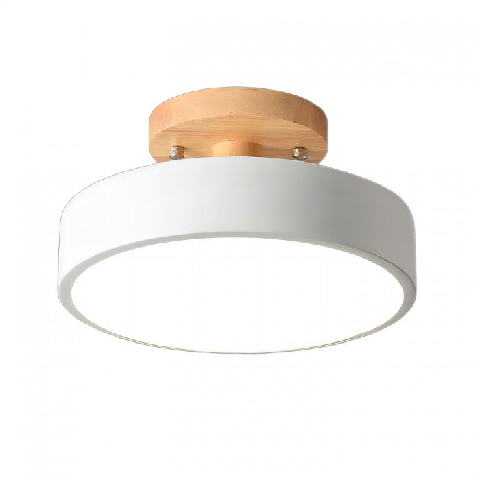 Plafonnier rond Macaron – Plafonnier en bois de style scandinave