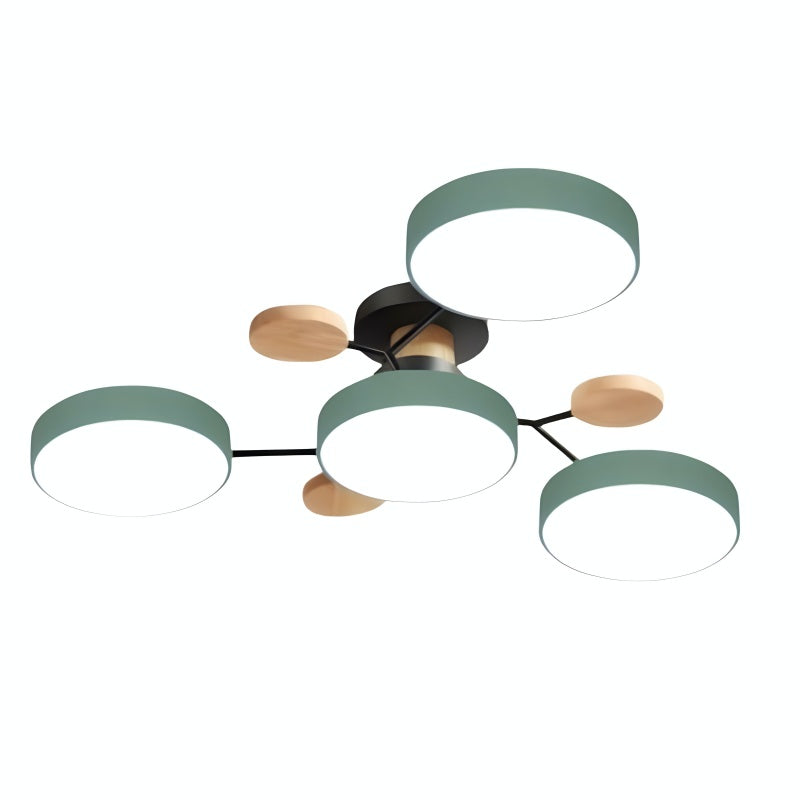 Branch Multi Heads Ceiling Lamp – Nordic Style Disc Lamp