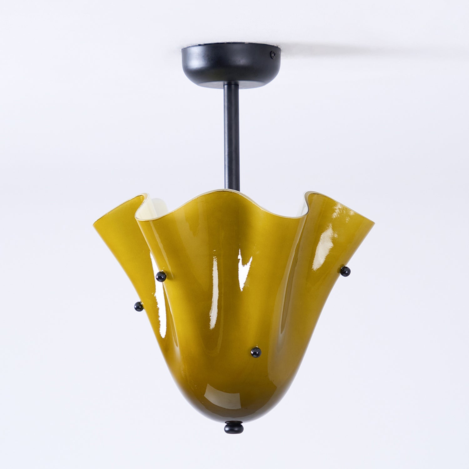 Bellina Decorative Glass Ceiling Light - Modern Sculptural Flush Mount