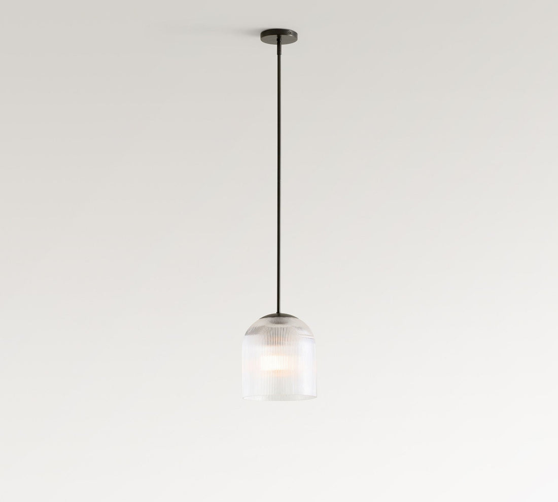 Suspension Bravira en verre strié – Lampe élégante pour îlot de cuisine