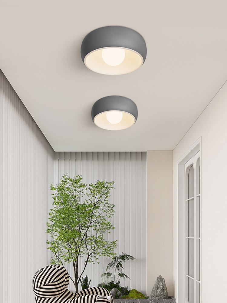 Modern Glass Metal Ceiling Light in Walnut for Indoor Lighting