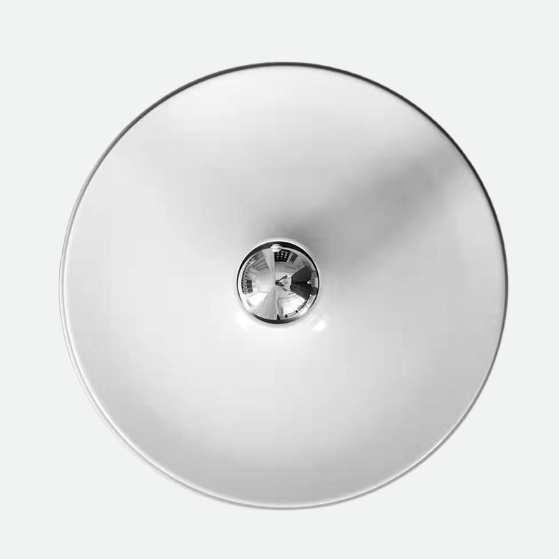 Sleek Space-Age Disk Ceiling Lamp Chrome Gold White Black Not Dimmable