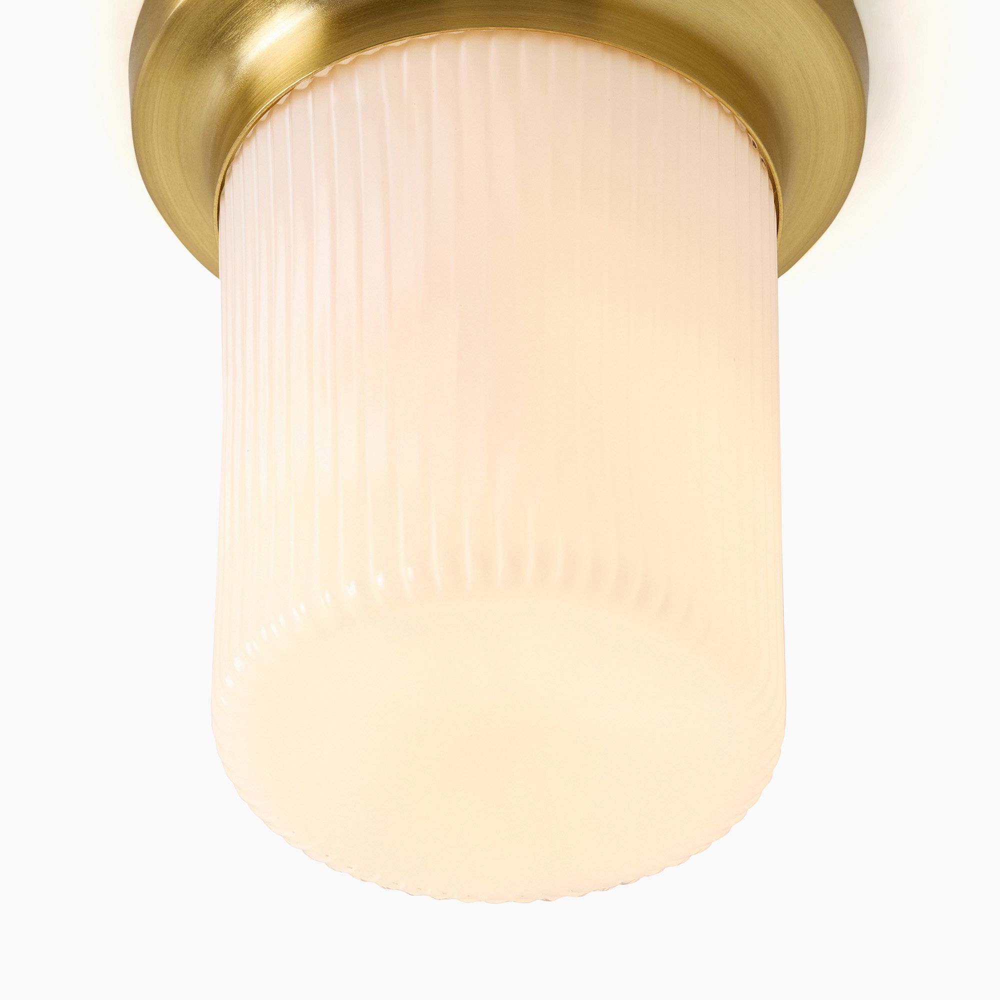 Rivora Fluted Glass Flush Mount – Ribbed Durable Ceiling Light