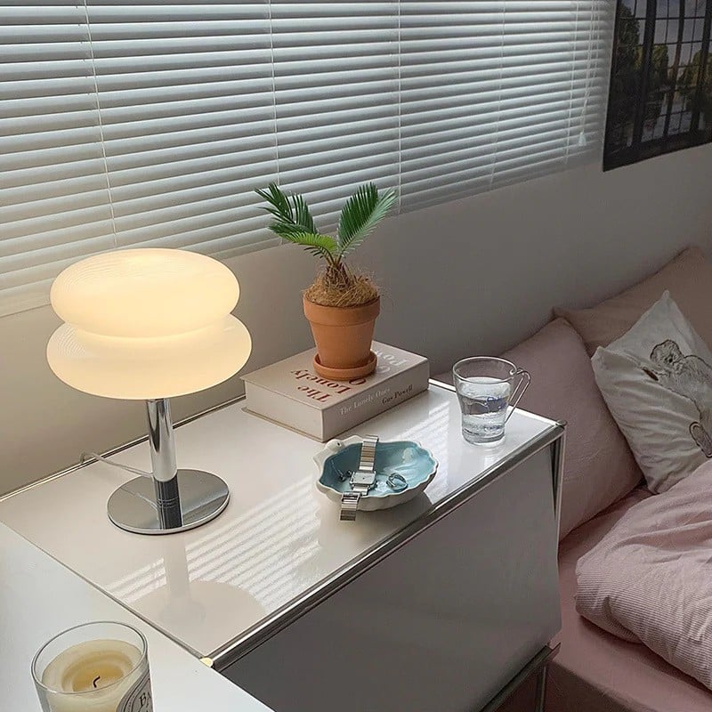 Retro Bauhaus Lollipop Ripple Table Lamp for Bedroom S19