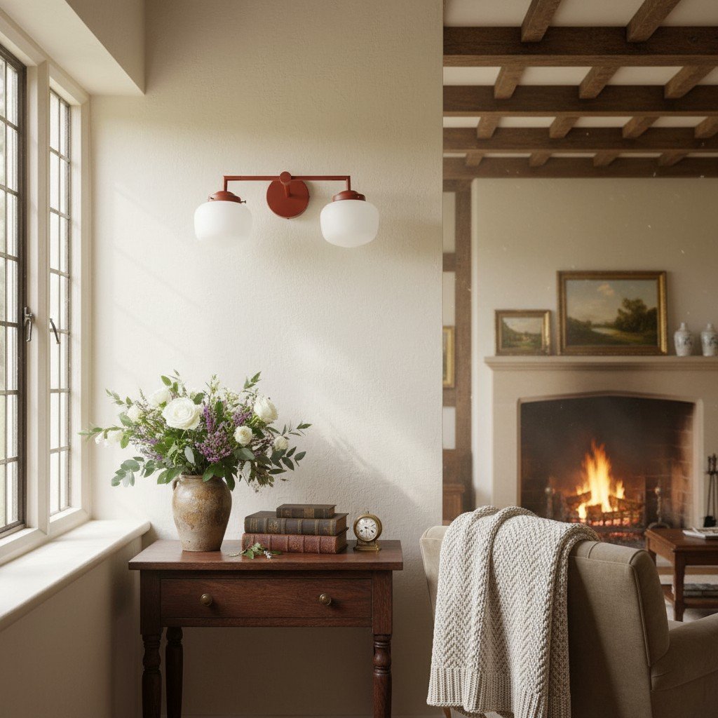 Opalume Glass Vanity Light - Vintage Inspired Bathroom Wall Lighting