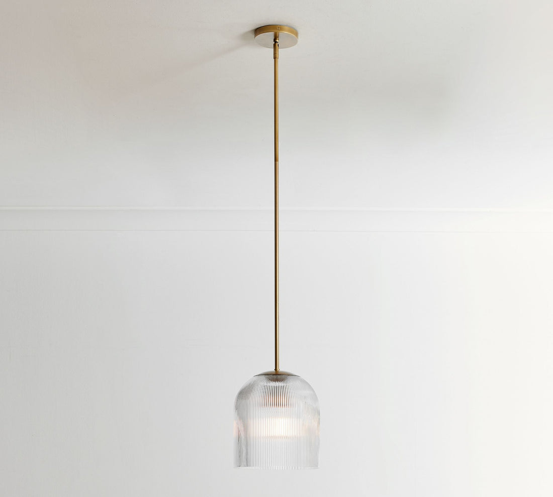 Suspension Bravira en verre strié – Lampe élégante pour îlot de cuisine