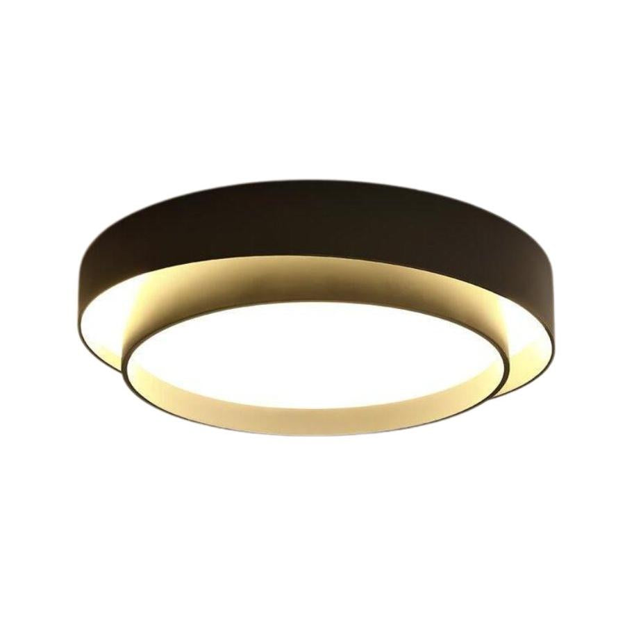 Plafonnier rond double couche – Design encastré en acrylique nordique