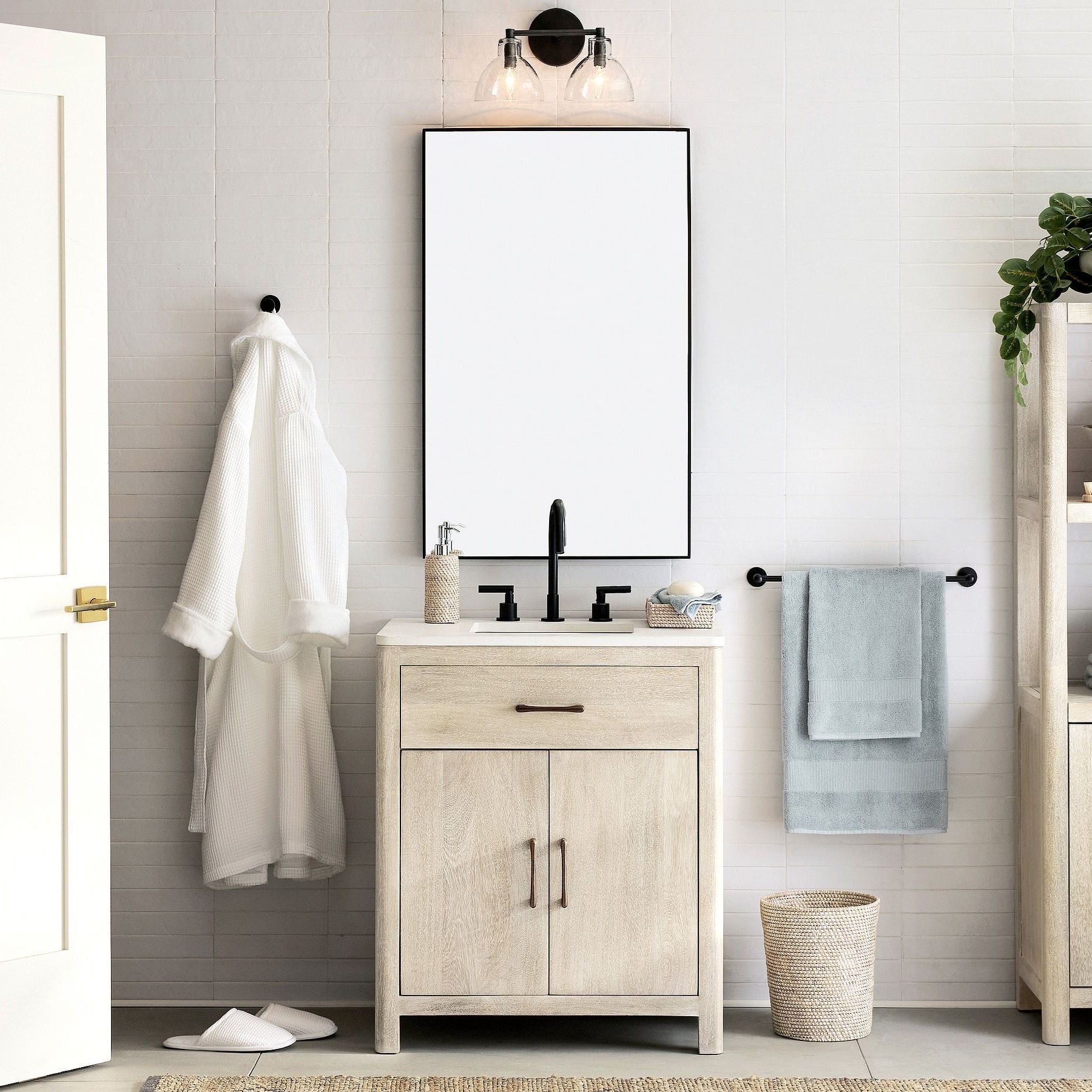 Glavira Recycled Glass Double Sconce - Indoor Brass Wall Lighting