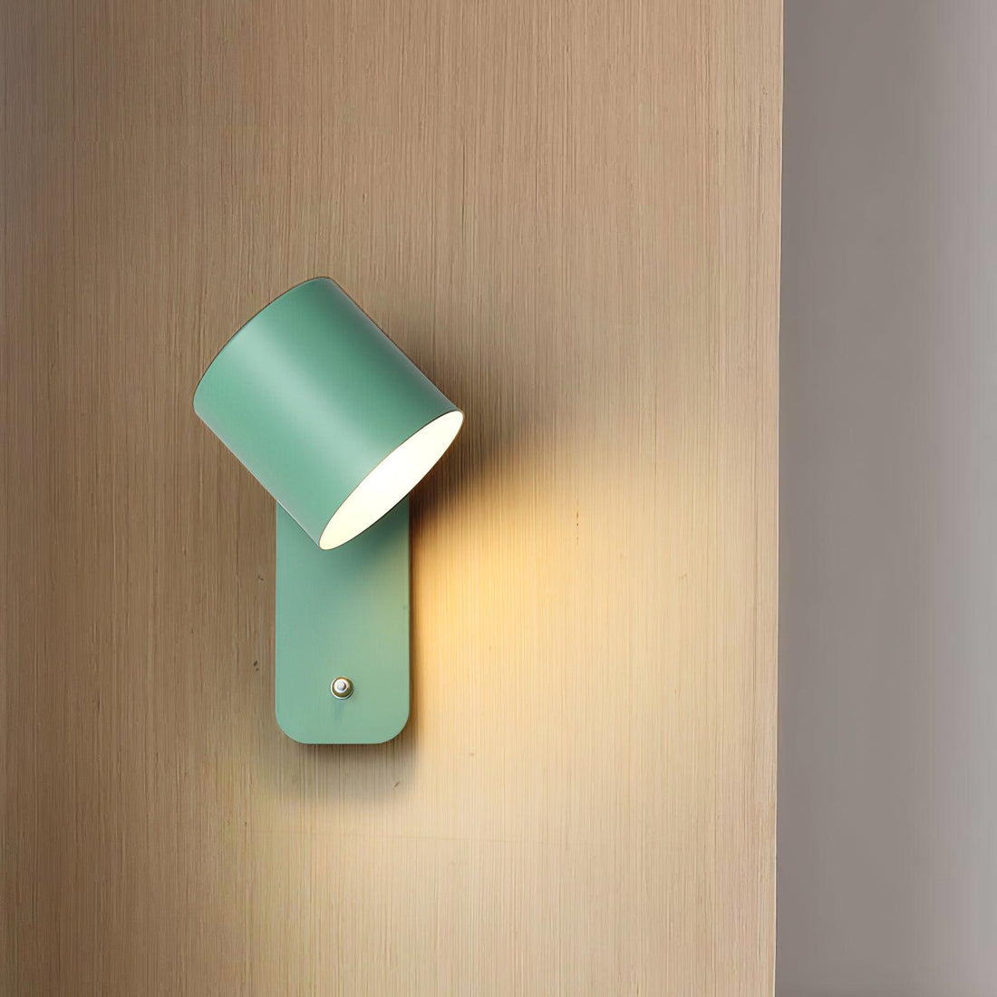 Applique murale cylindrique rotative — Éclairage d'intérieur minimaliste en métal