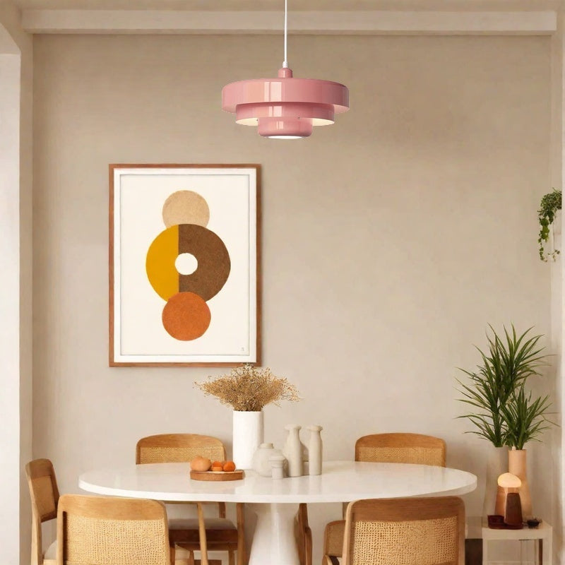Macaron Stratification Pendant Lamp – Nordic Style Metal Light