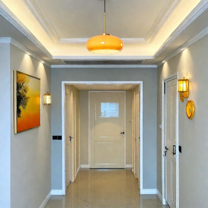 Glass Pot Pendant Light – Vintage Bauhaus Style for Dining Room