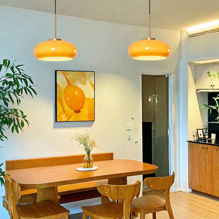 Glass Pot Pendant Light – Vintage Bauhaus Style for Dining Room