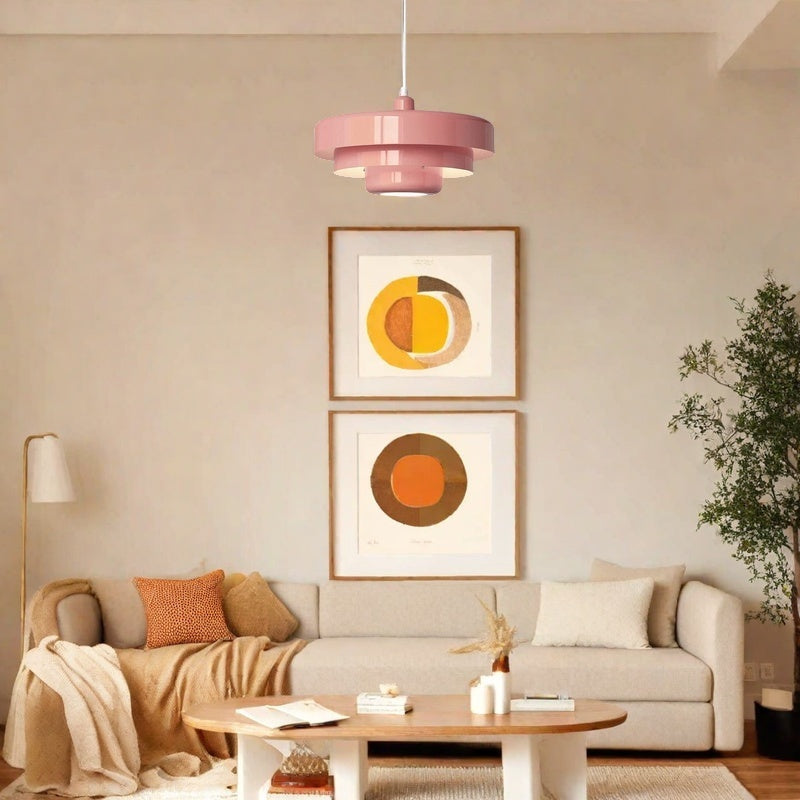 Macaron Stratification Pendant Lamp – Nordic Style Metal Light