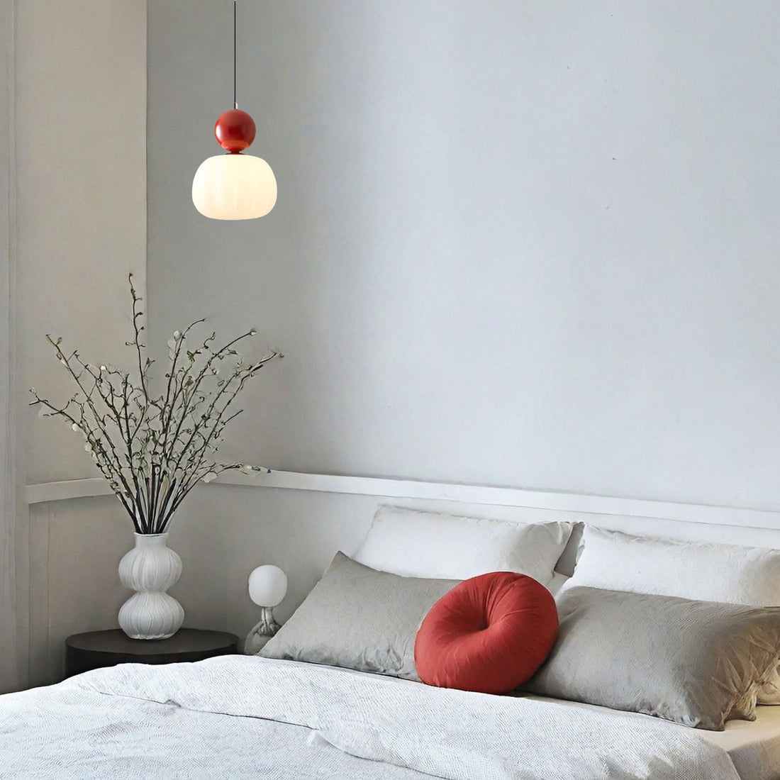 Suspension en forme de bonbon – Suspension Art déco moderne couleur crème